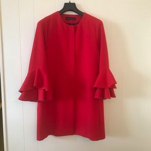 Zara Belle Vere Double Ruffle Sleeve coat